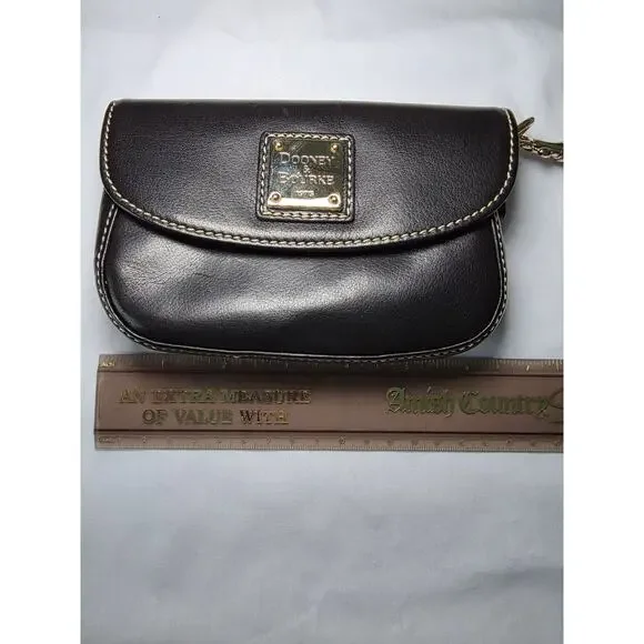 Dooney & Bourke Heritage QT112 Black Leather Wristlet Set With Box/Card/Dustbag - Picture 13 of 16